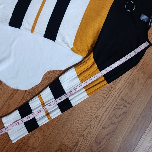 Ashley Stewart • Women's Plus Size Color Block Stripe Pull-Over Sweater - Picture 10 of 11